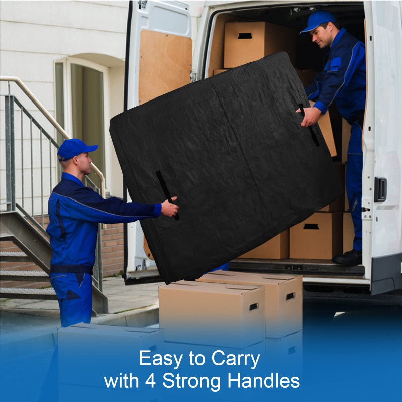 Coldwind Mattress Bags for Moving and Storage Queen Size, Waterproof Mattress Cover for Moving with Heavy Duty Handles, Strong Zipper, Reusable Mattress Storage Bag, Moving Supplies & Moving Bags,Black - Image 2